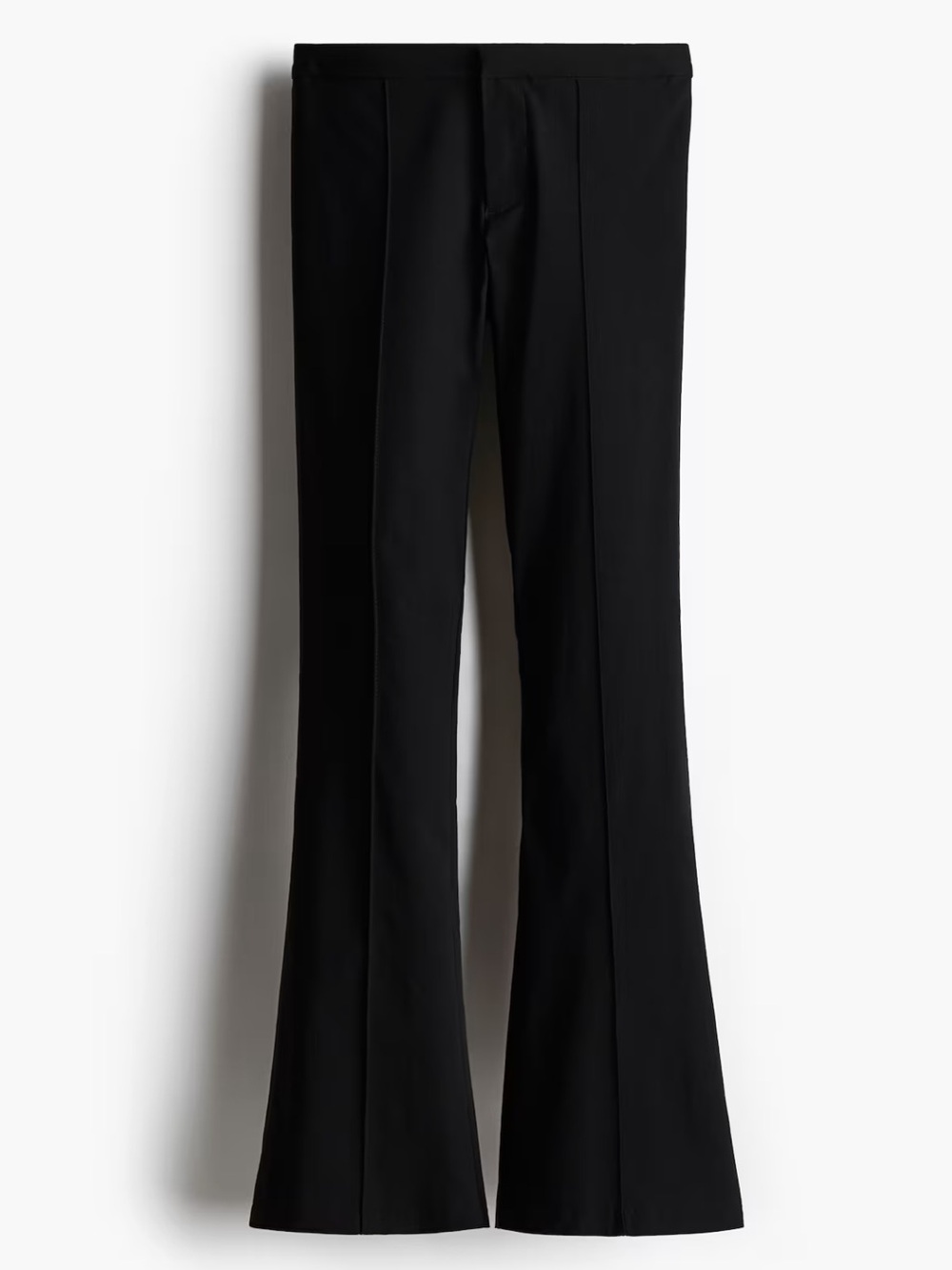 H&M NWT Black zipper closure Flared stretchy Pants